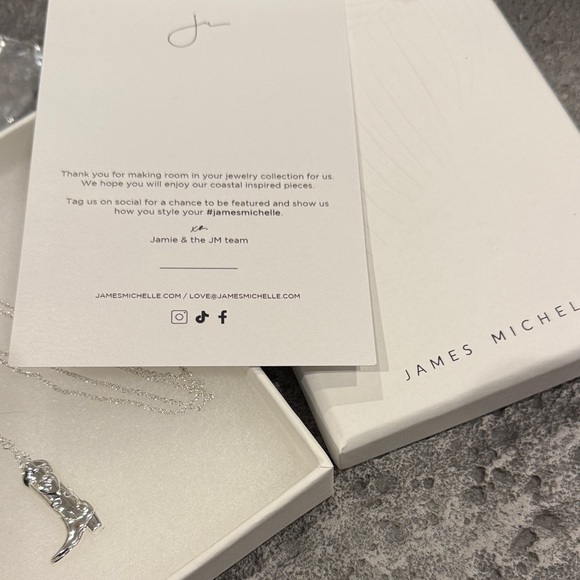 James Michelle Silver Boot Pendant Necklace - Picture 5 of 5